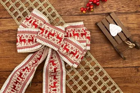 9-Loop 2-Tail Christmas Bow - 9-Loop Christmas Bow